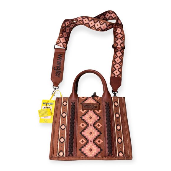 Wrangler Brown Crossbody Bag Boho Western Tote Adjustable Strap BNWT - Picture 1 of 11